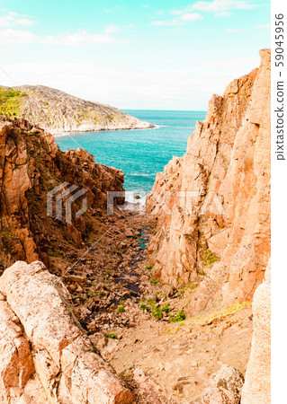 Beautiful summer day landscape waterfall North Beautiful summer day landscape waterfall North 59045956