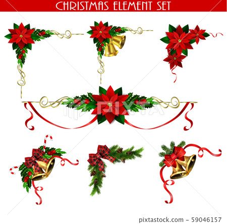 Christmas decorations with fir tree golden jingle bells Christmas decorations with fir tree golden jingle bells 59046157