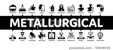 Metallurgical Minimal Infographic Banner Vector 59046436