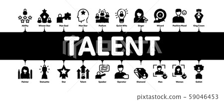 Human Talent Minimal Infographic Banner Vector Human Talent Minimal Infographic Banner Vector 59046453