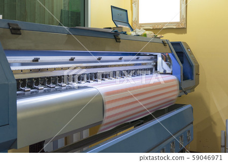 Large format inkjet printer working on sticker 59046971