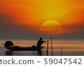 Beautiful sunrise from the lake Pakpra 59047542
