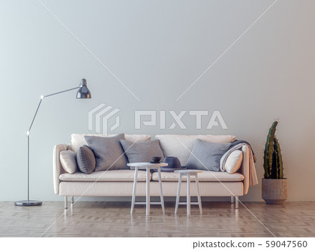 White sofa in a empty room 59047560