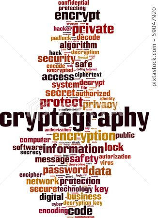 Cryptography word cloud 59047920