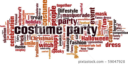 Costume party word cloud Costume party word cloud 59047928