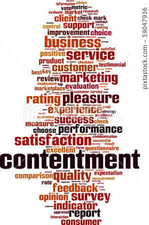 Contentment word cloud Contentment word cloud 59047936