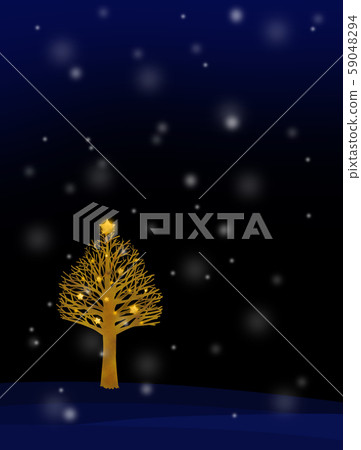 雪與星星的聖誕樹 59048294