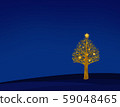 Christmas tree at night 59048465