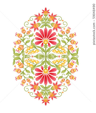 Tradition mughal motif, fantasy flowers 59048490