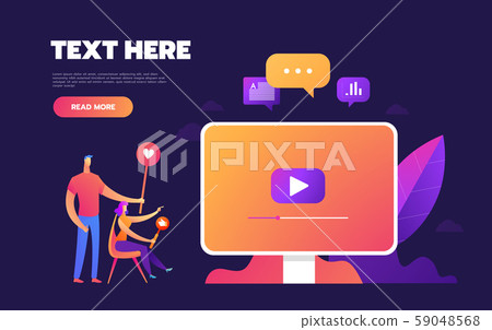 Creative team - flat design style illustration. A composition with office managers or businessmen Creative team - flat design style illustration. A composition with office managers or businessmen 59048568