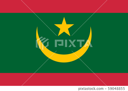 Mauritania national flag. Vector illustration. Mauritania national flag. Vector illustration. 59048855