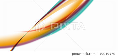 Trendy abstract wave blur pattern, multicolored lines on white background for wallpaper design Trendy abstract wave blur pattern, multicolored lines on white background for wallpaper design 59049570
