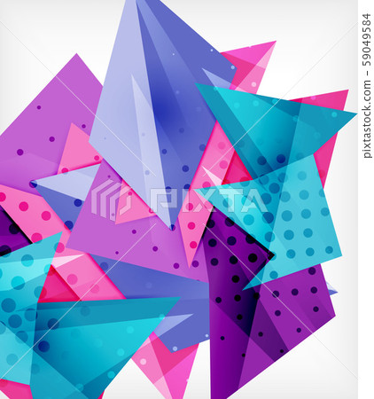 Modern origami card. Modern origami design element. Color geometric pattern. Abstract low-poly Modern origami card. Modern origami design element. Color geometric pattern. Abstract low-poly 59049584