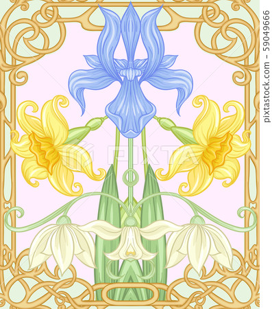 Spring flowers seamless pattern, background. 59049666