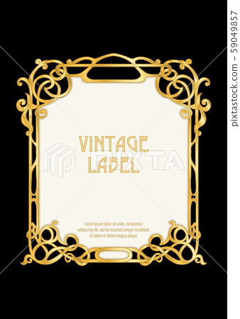 Label, decorative frame, border. Label, decorative frame, border. 59049857