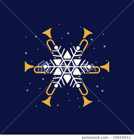 Christmas Jazz fest hand drawn flat color vector 59050831