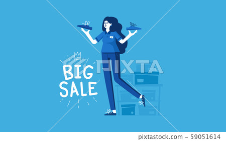 Female shoe seller Female shoe seller 59051614