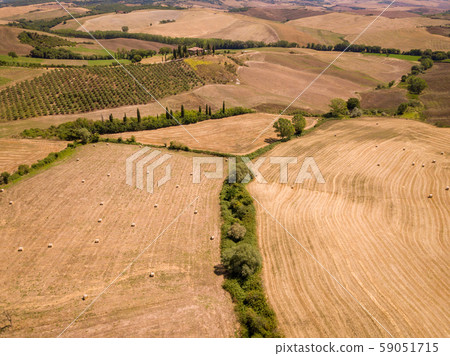 Aerial summer rural landscape of Tuscany Aerial summer rural landscape of Tuscany 59051715