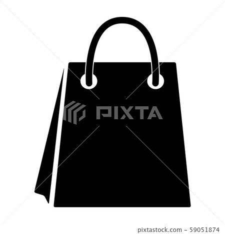 shopping bag, simple flat solid vector eps10 icon 59051874