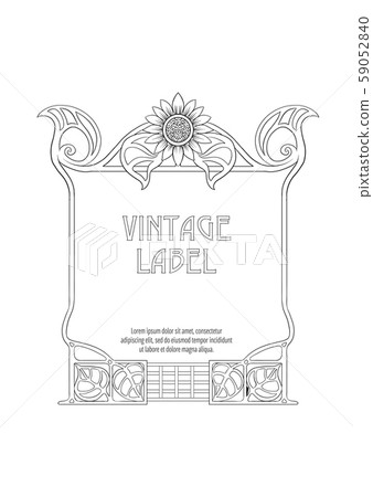 Decorative frame, border. Good for product label 59052840