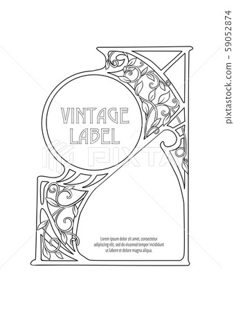 Decorative frame, border. Good for product label 59052874