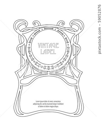 Decorative frame, border. Good for product label 59052876