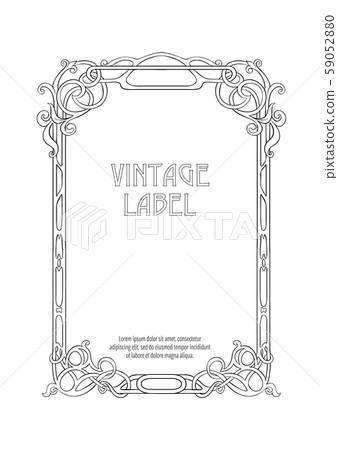 Decorative frame, border. Good for product label 59052880