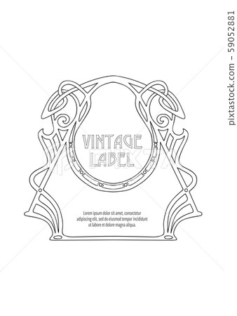 Decorative frame, border. Good for product label 59052881