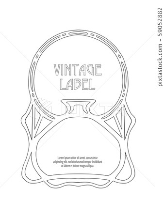 Decorative frame, border. Good for product label 59052882