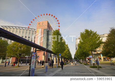 橫濱都市風景地鐵中心北部駐地看法在日本 59053901