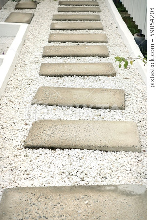 Stone walkway in the pool Stone walkway in the pool 59054203