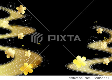 於梅河新年賀卡背景 59054535