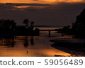 Evening view of Ikkiyama River and Kawaguchi Bridge 59056489