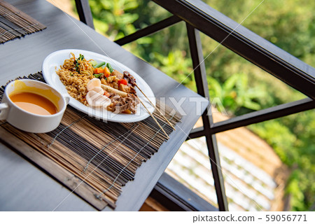 Lunch Terrace in Bali, Indonesia One Plate 59056771