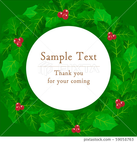 Hiiragi_Illustration_Frame_Vector_Hiiragi_Christmas_Leafs_Green Hiiragi_Illustration_Frame_Vector_Hiiragi_Christmas_Leafs_Green 59058763