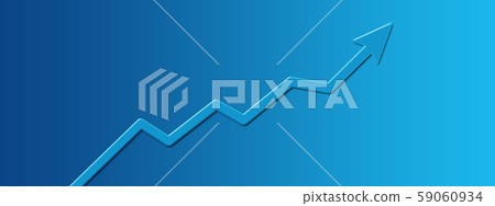 Abstract blue arrow rising - Stock Illustration [59060934] - PIXTA