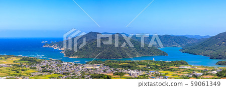 城竹天文台（朱雀城堡遺址）全景[長崎縣五島市] 59061349