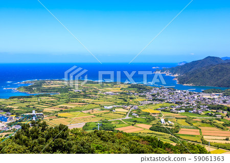 白城展望台（Gijuku城堡遺址）的景色[長崎縣五島市] 59061363