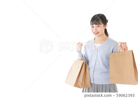 Young woman enjoying shopping Young woman enjoying shopping 59062393