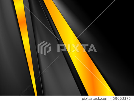 Orange and black abstract glossy stripes geometric - Stock Illustration ...