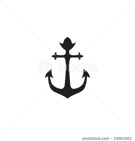 Anchor logo icon design vector template 59063802