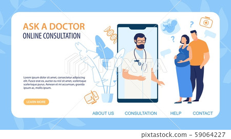 Doctors Online Consultation Vector Web Banner Doctors Online Consultation Vector Web Banner 59064227