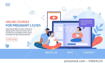 Online Courses for Pregnant Ladies Vector Website Online Courses for Pregnant Ladies Vector Website 59064229