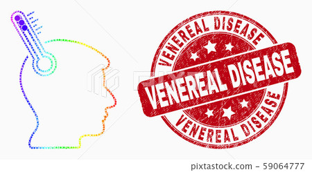 Vector Spectrum Pixel Head Thermometer Icon and Scratched Venereal Disease Seal Vector Spectrum Pixel Head Thermometer Icon and Scratched Venereal Disease Seal 59064777