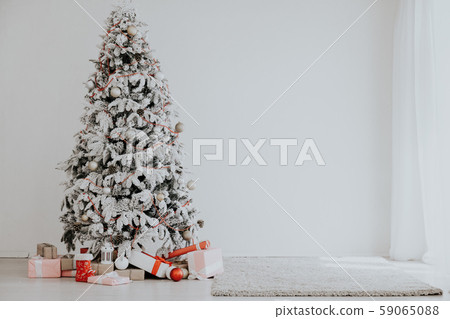 Christmas tree Garland lights new year holiday gifts white home decor 59065088