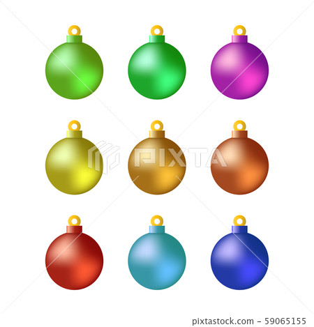 Christmas balls set vector illustration for graphic design, logo, web site, social media, mobile app, ui Christmas balls set vector illustration for graphic design, logo, web site, social media, mobile app, ui 59065155