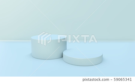 Minimal scene with podium. 3D illustration 59065341