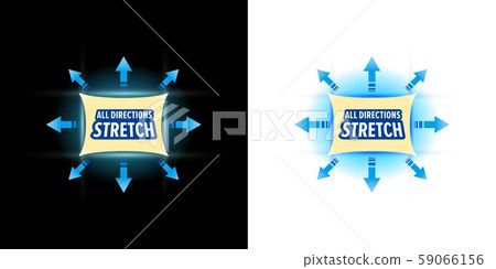 Stretch material icon extending in all directions 59066156