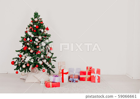 Christmas tree Garland lights new year gifts holiday background decor home 59066661