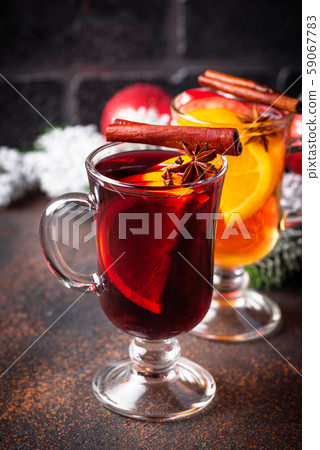 Red and white mulled wine. Red and white mulled wine. 59067783